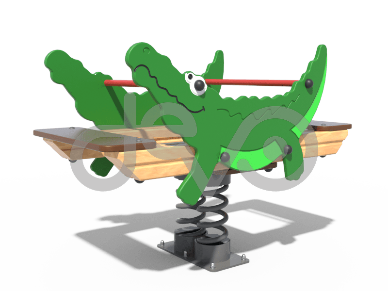 Качалка детской игровой площадки Крокодил